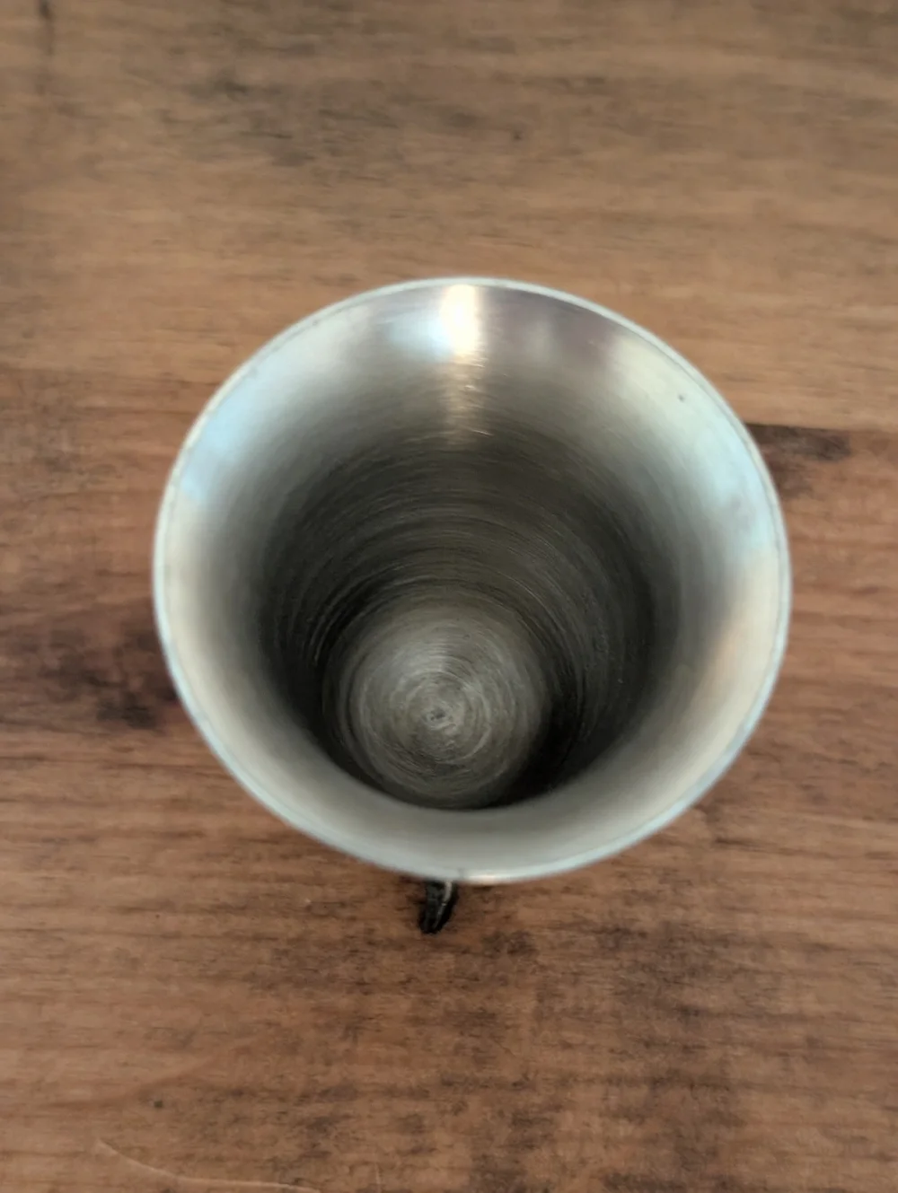 1970's Towle Pewter Bull Cow Longhorn Shot Glass Cup 2 3/4 Inches Tall‎